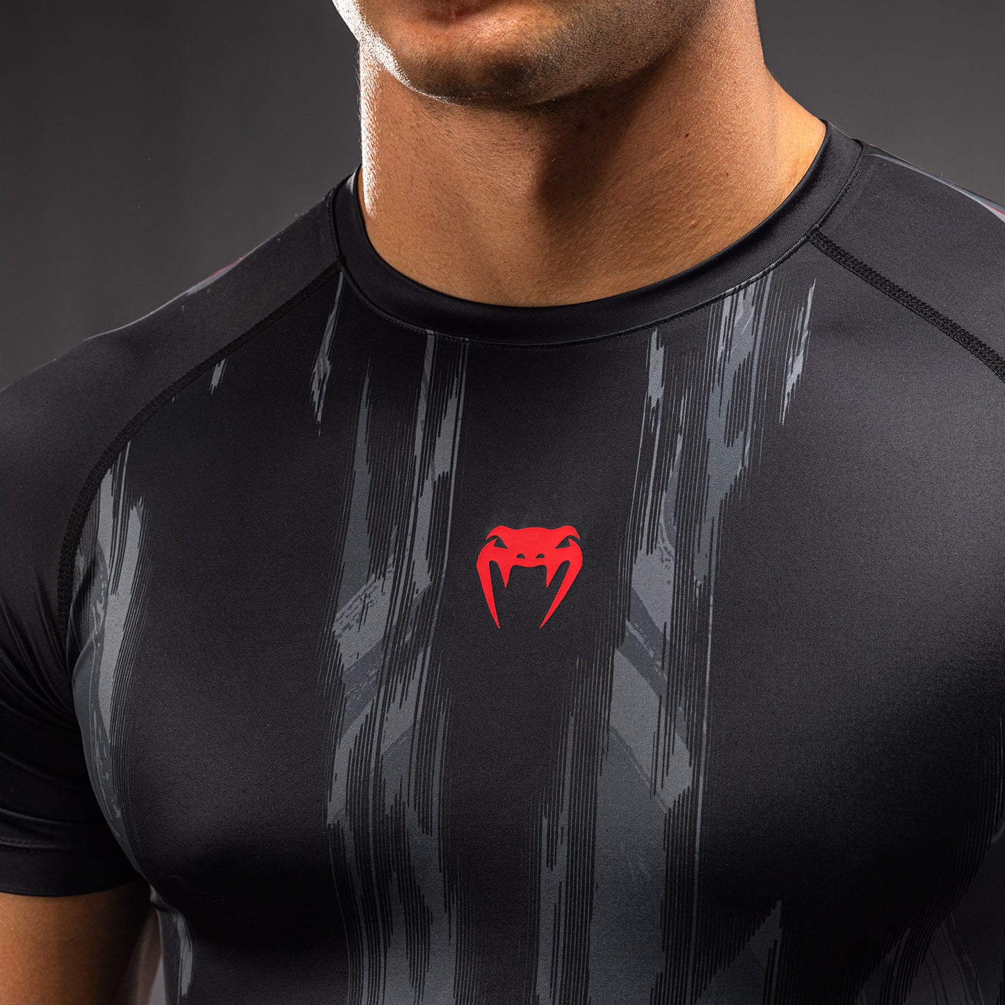 Venum Demon Short Sleeve Rashguard - Black/Grey