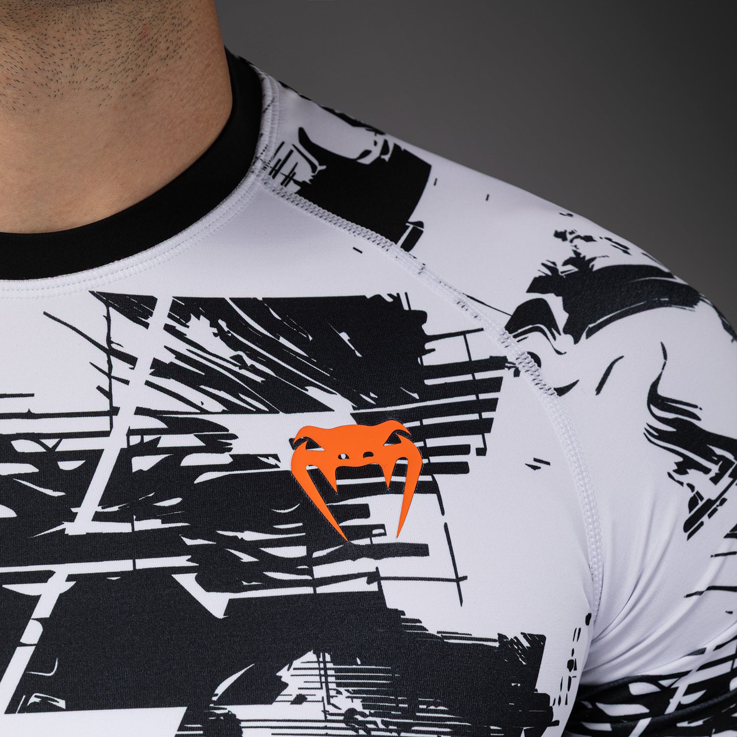 Men's UFC Zenith by Venum White Authentic Fight Week Performance Short Sleeve Rashguard