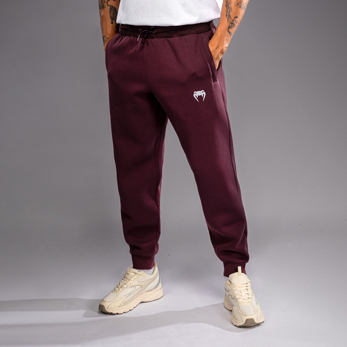 Venum Attack Fleece & Weave Joggers - Burgundy