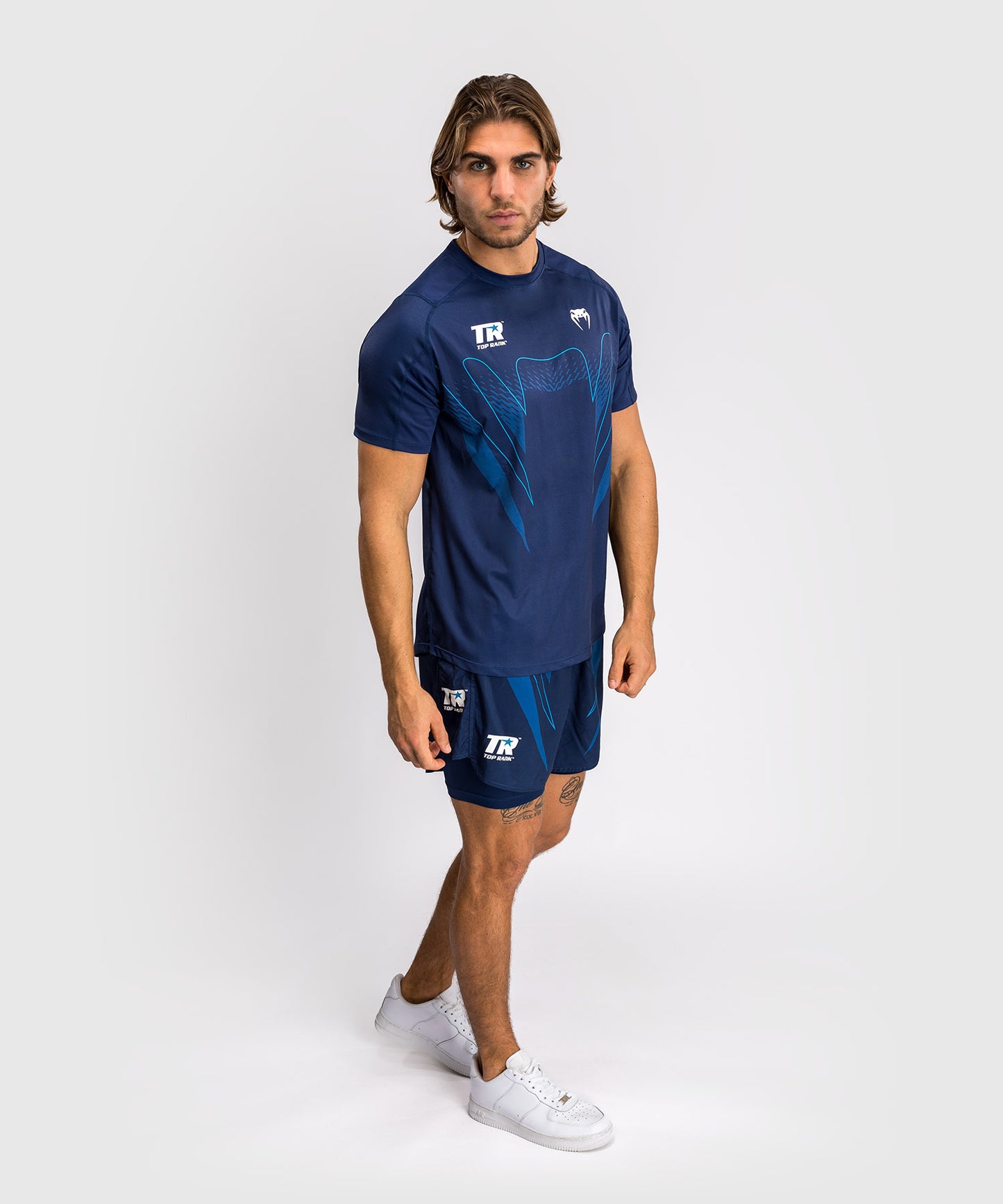 Venum x Top Rank Original Men's Dry Tech Shirt - Navy Blue