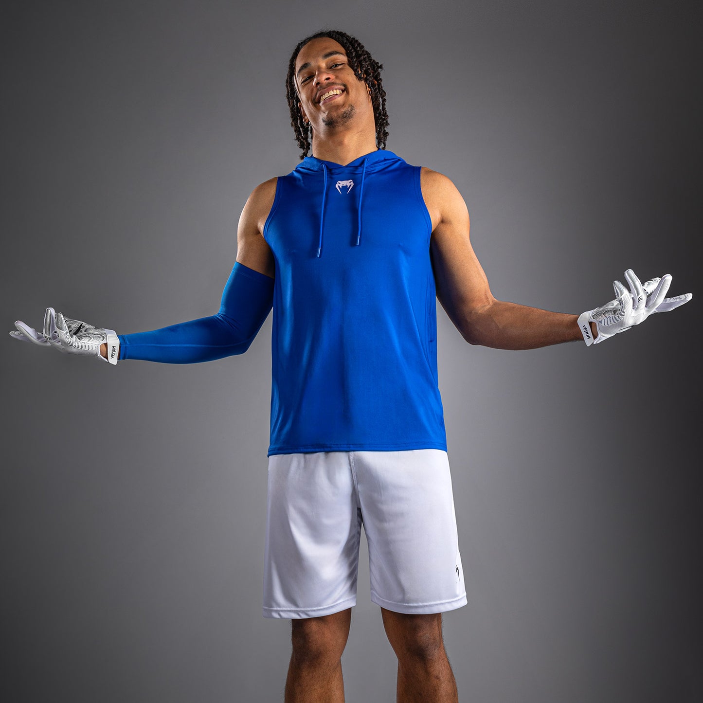 Venum Elite Sleeveless Dry-Tech Hoodie - Royal Blue