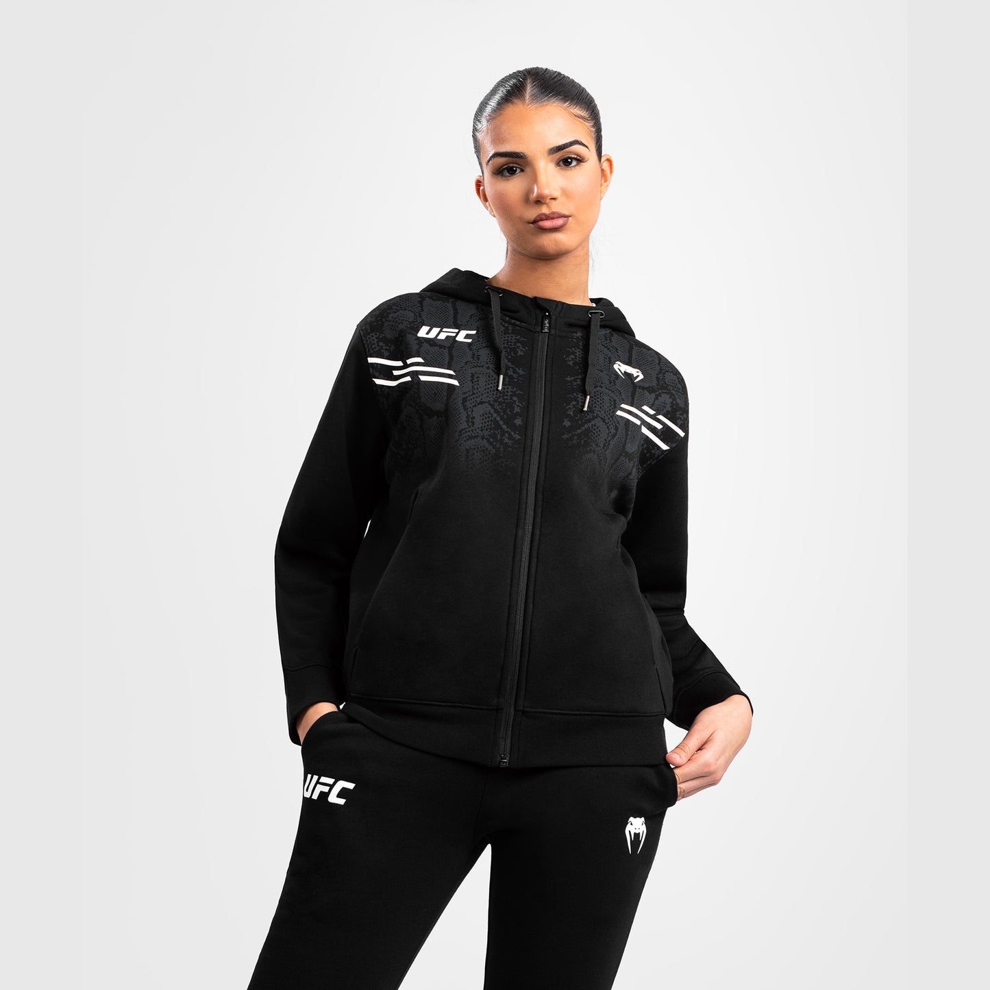 UFC Adrenaline by Venum Replica  Women’s Zip Hoodie - Black