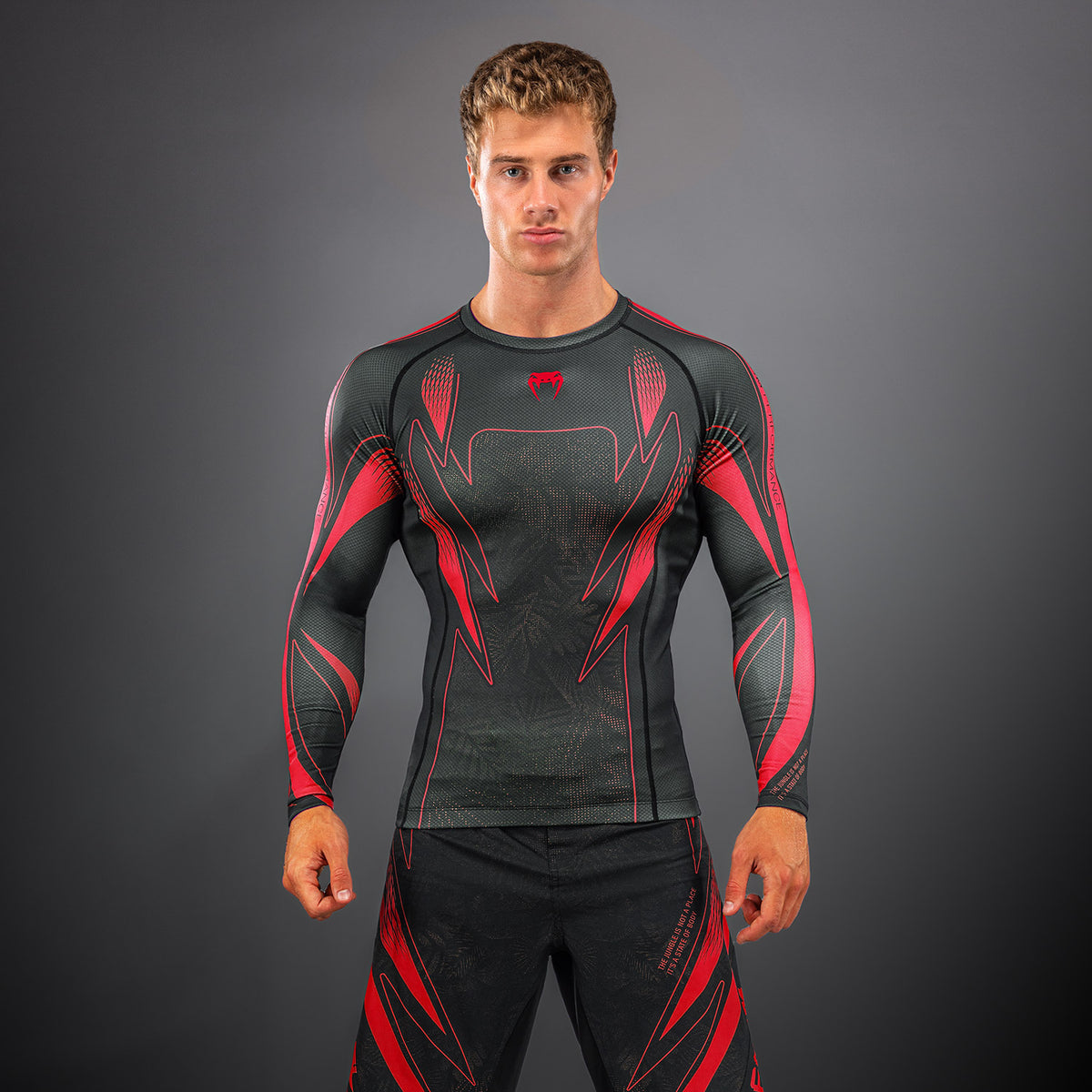 Venum Amazonia Reborn Long Sleeve Rashguard - Black/Red