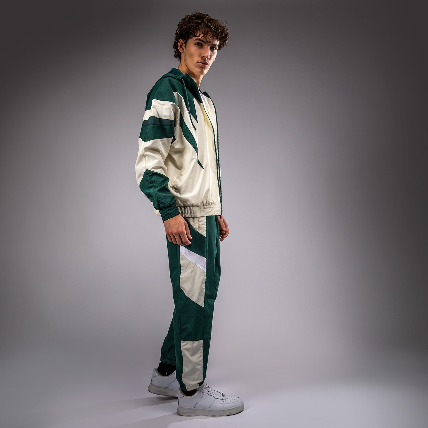 Venum Attack 90 Tracksuit Jacket - Forest Green/Ice