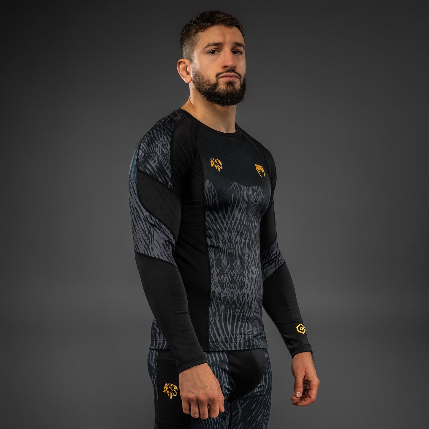 Venum x Chimaev Long Sleeve Rashguard - Black/Grey