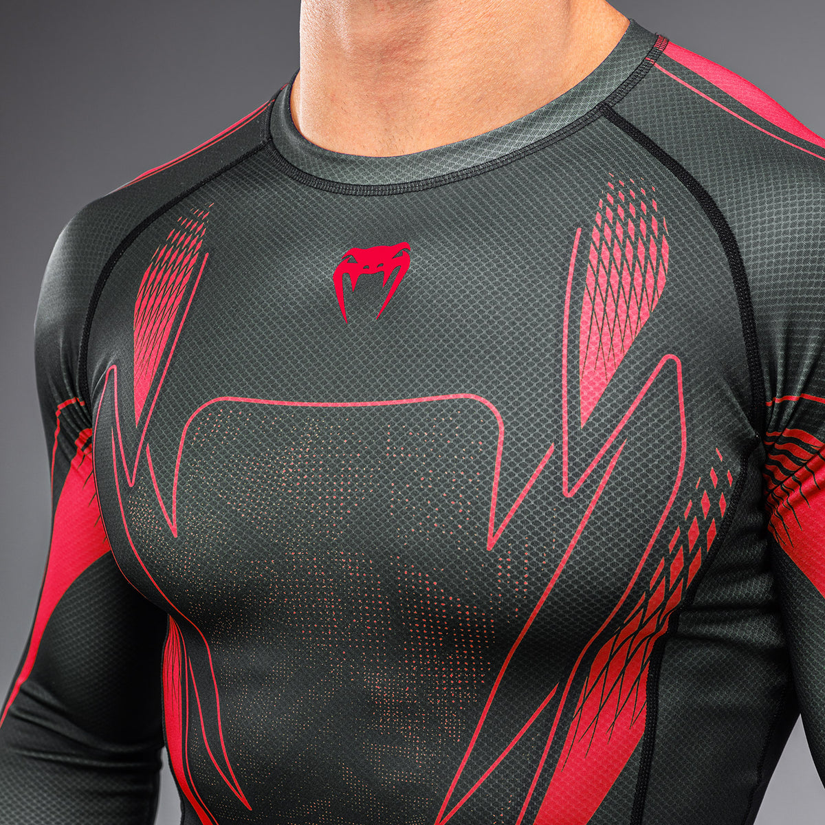Venum Amazonia Reborn Long Sleeve Rashguard - Black/Red