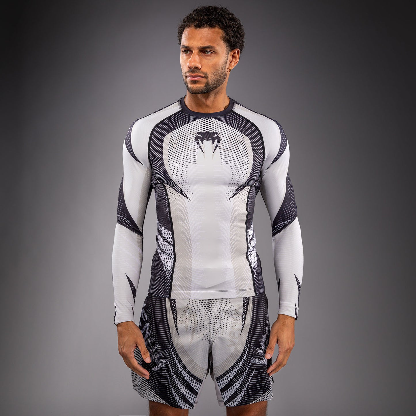 Venum Galactic 3.0 Long Sleeve Rashguard - Off-White/Black