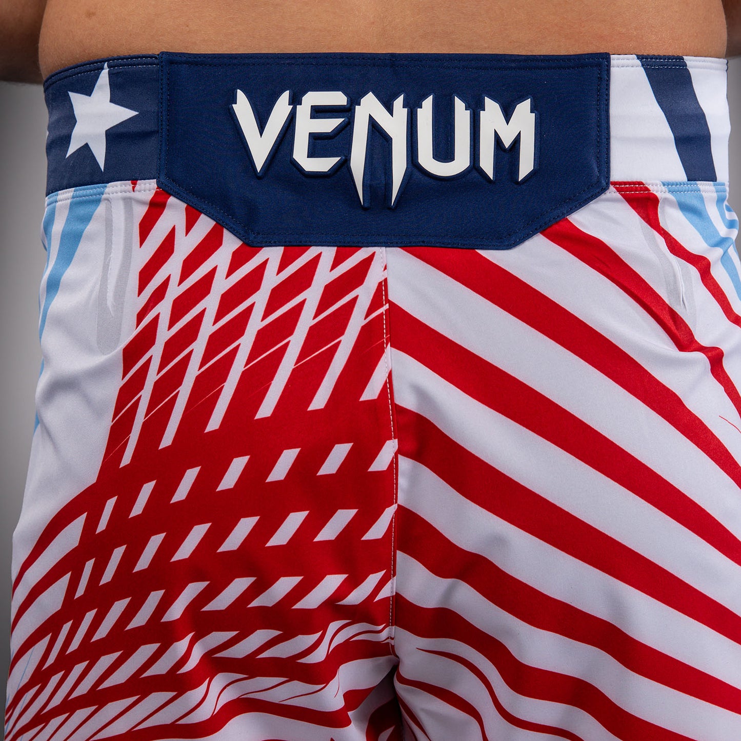 Men's Official UFC Freedom 250 by Venum White Personalized Authentic Fight Night Short Fit Fight Short
