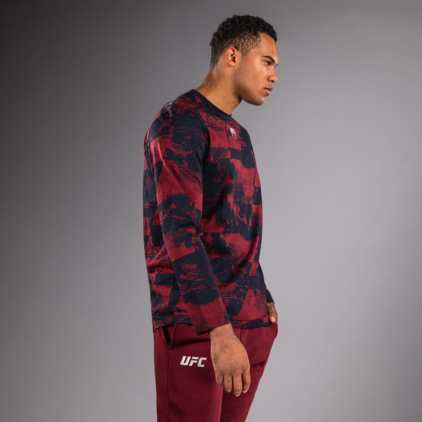 Men's UFC Zenith by Venum Burgundy Authentic Fight Week Long Sleeve T-Shirt