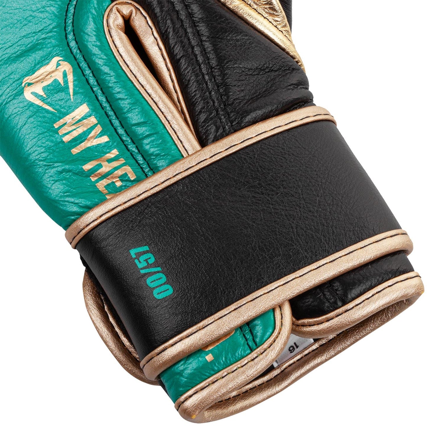 Venum Shield Pro Boxing Gloves WBC Limited Edition - Velcro - Green Metallic/Gold