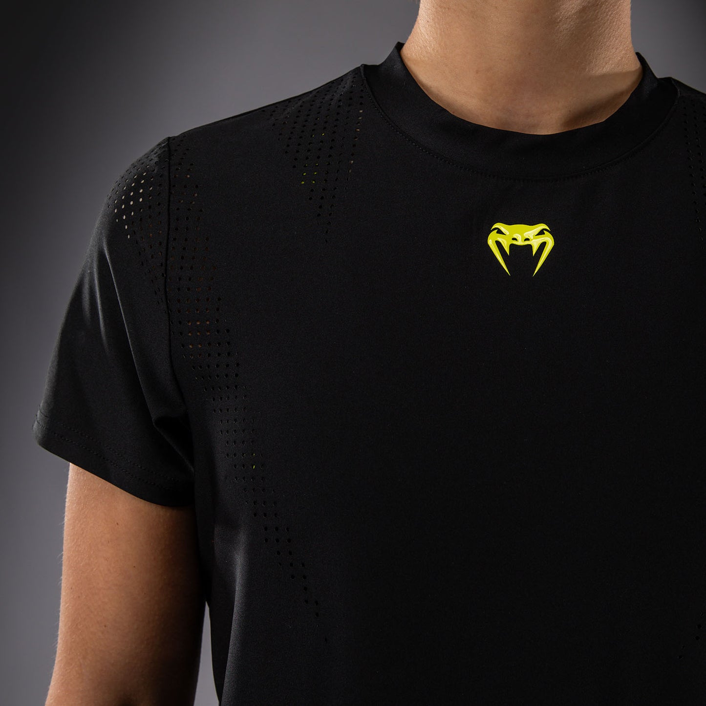 Venum Lazer Women's Dry Tech T-Shirt - Black/Yellow