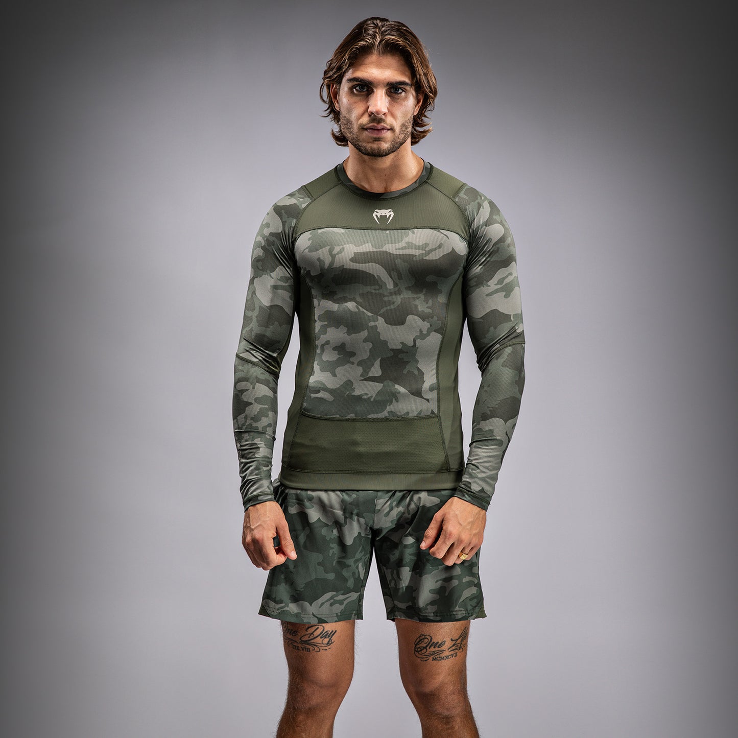 Venum G-Fit Air Men's Long Sleeve Rashguard - Army Camo