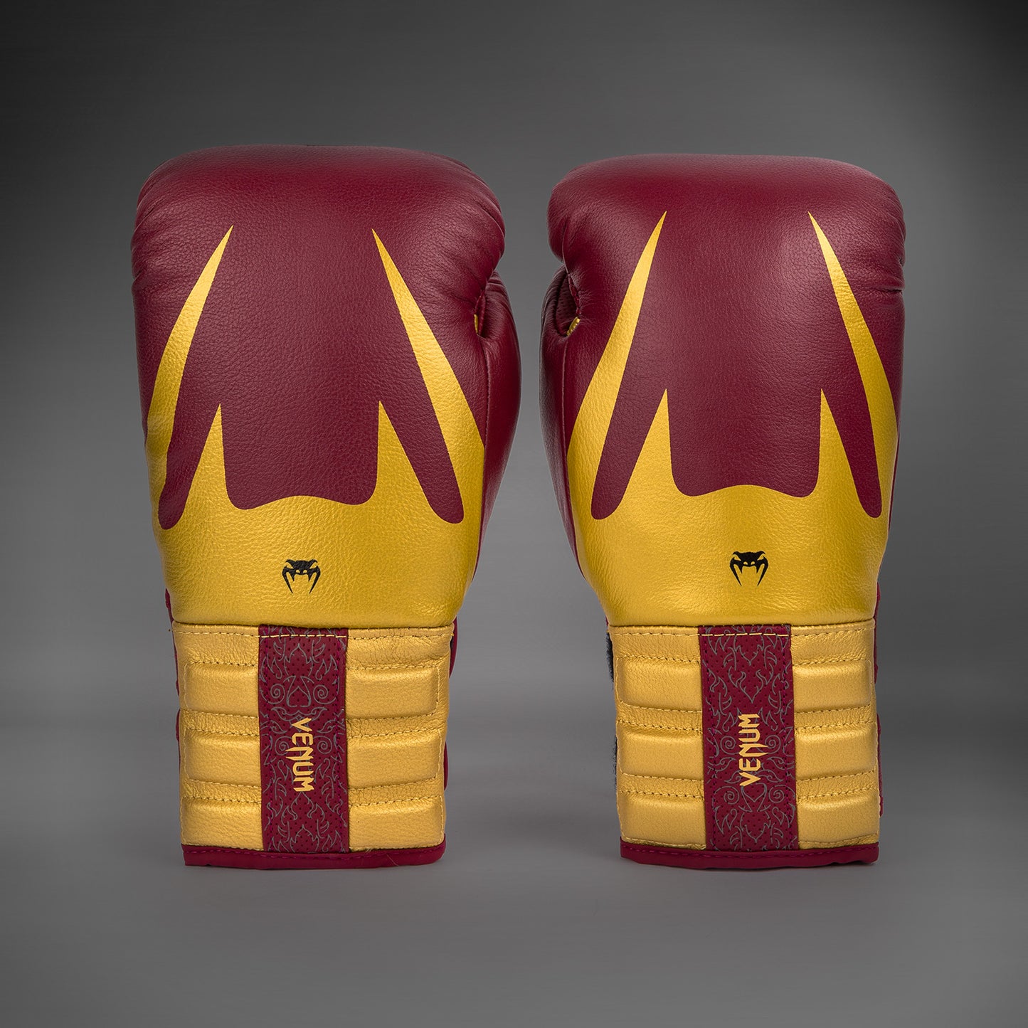 Venum Reverso Boxing Gloves - Cherry Red/Gold