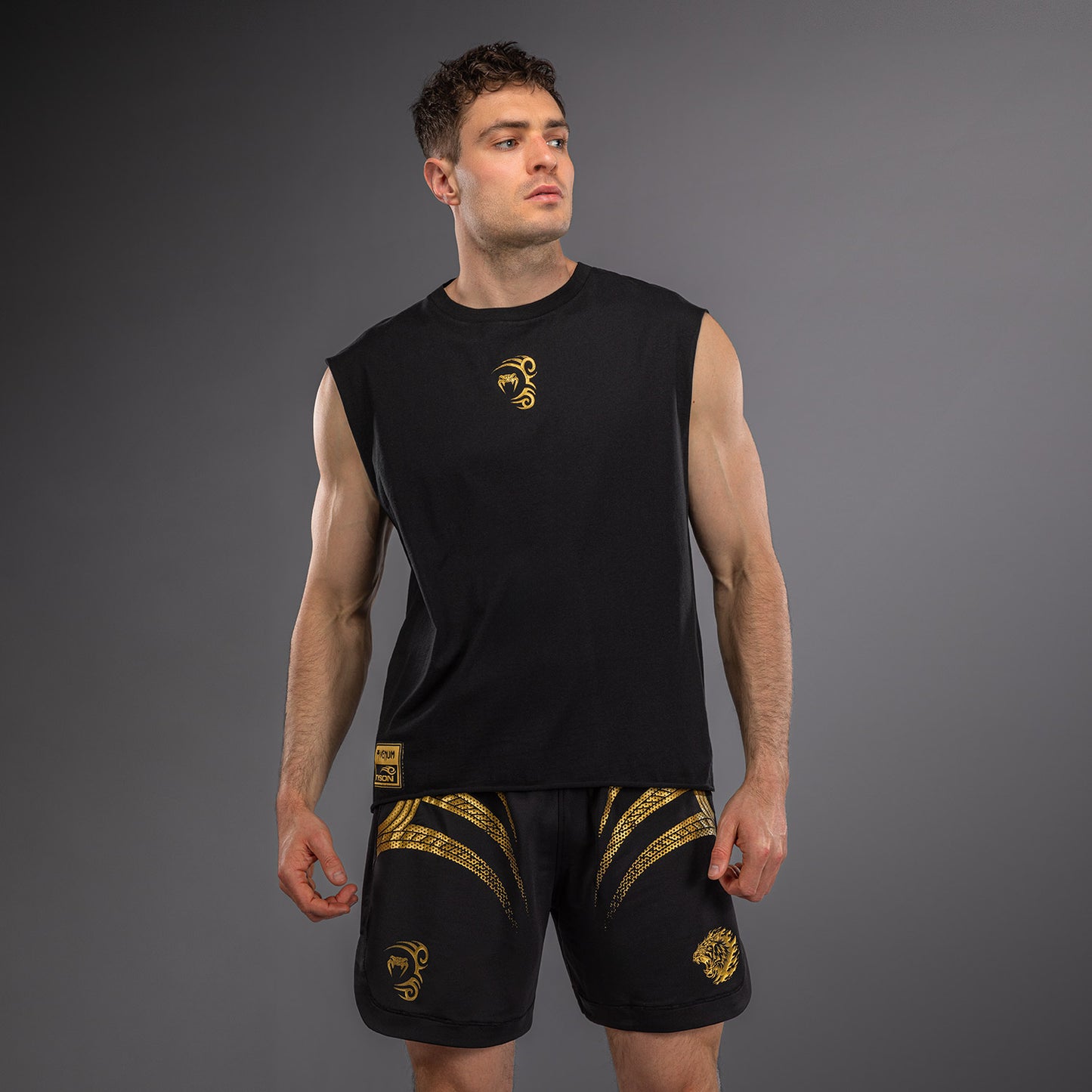 Venum x Mike Tyson Tiger Sleeveless T-Shirt - Black/Gold
