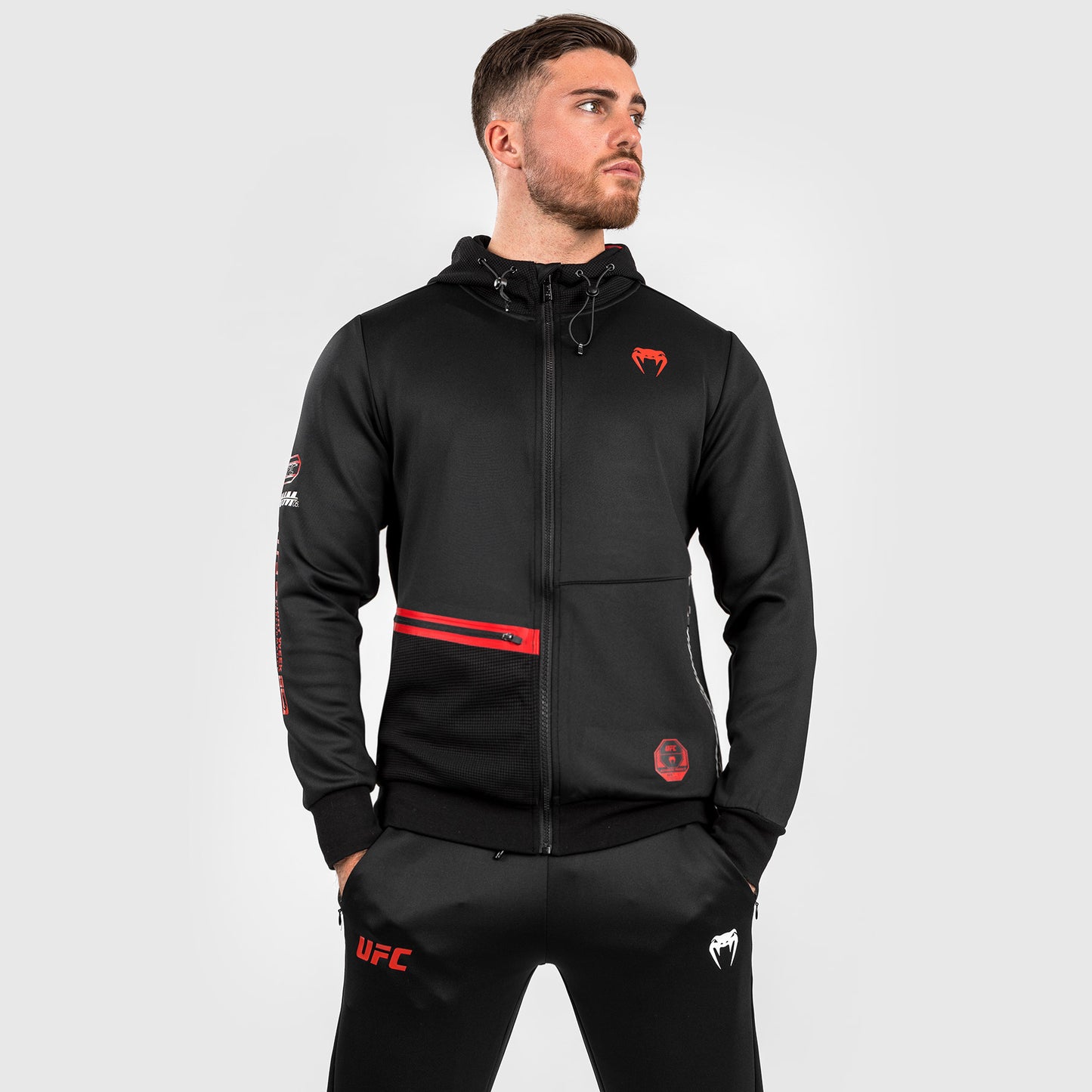 UFC Adrenaline by Venum Fight Week Men’s Zip Hoodie - Black