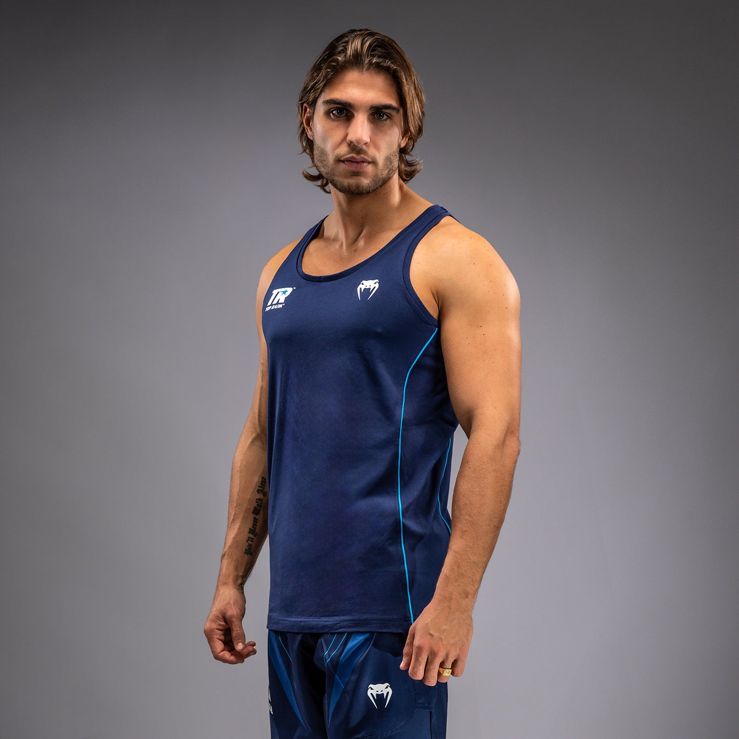 Venum x Top Rank Original Men's Tank Top - Navy Blue