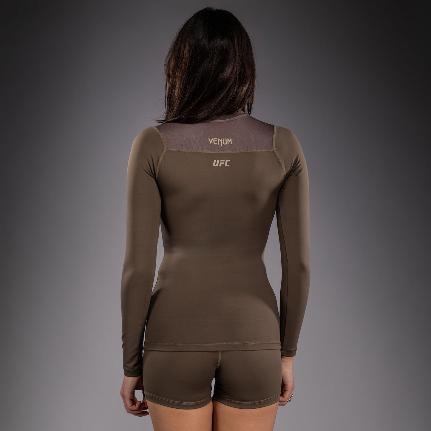 Venum UFC Unity by Venum Authentic Fight Week Women's Performance Long Sleeve Rashguard - Brown