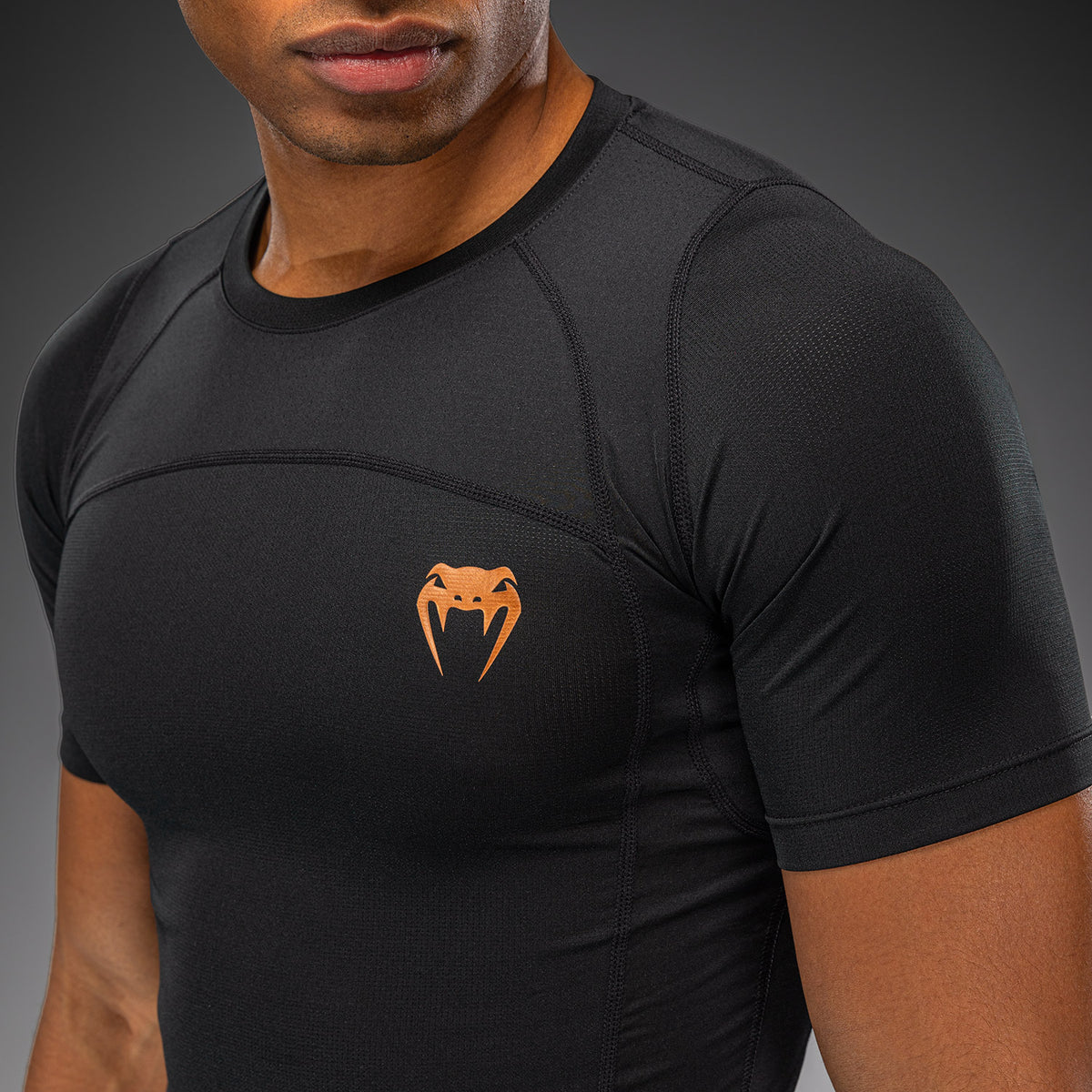 Venum G-Fit Revolution Short Sleeve Rashguard - Black/Copper