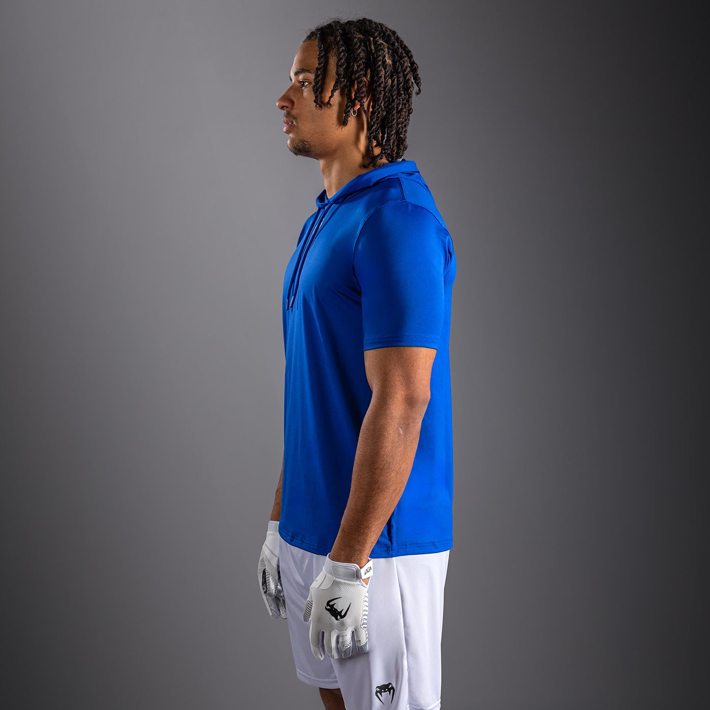 Venum Elite Short Sleeve Dry-Tech Hoodie - Royal Blue