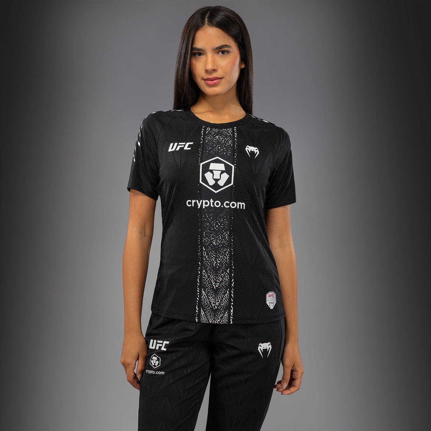 Women's UFC Zenith by Venum Black Authentic Fight Night Walkout Jersey Personalized