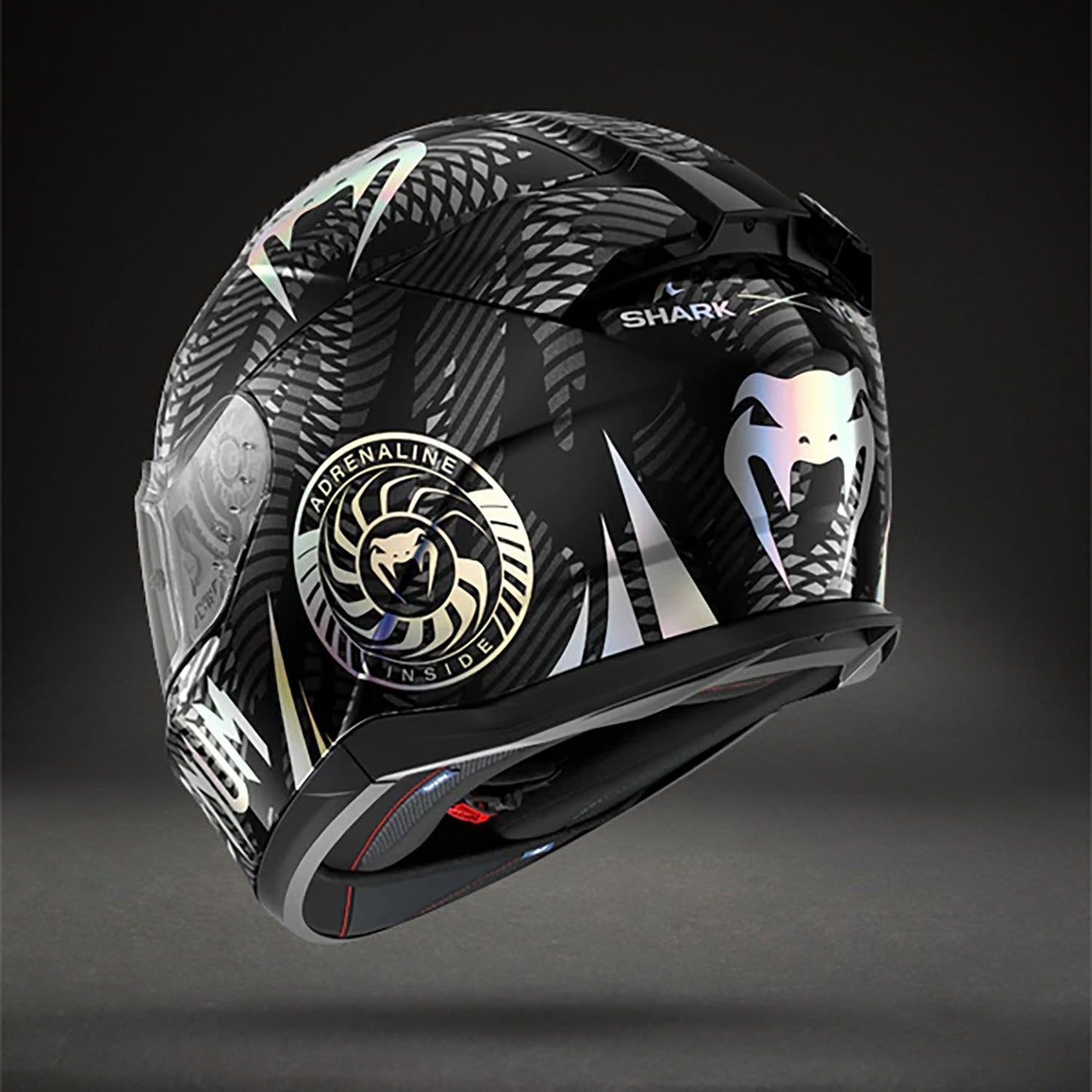 Venum x Shark D-SKWAL 3 Motorcycle Helmet - Black Chrom Anthracite