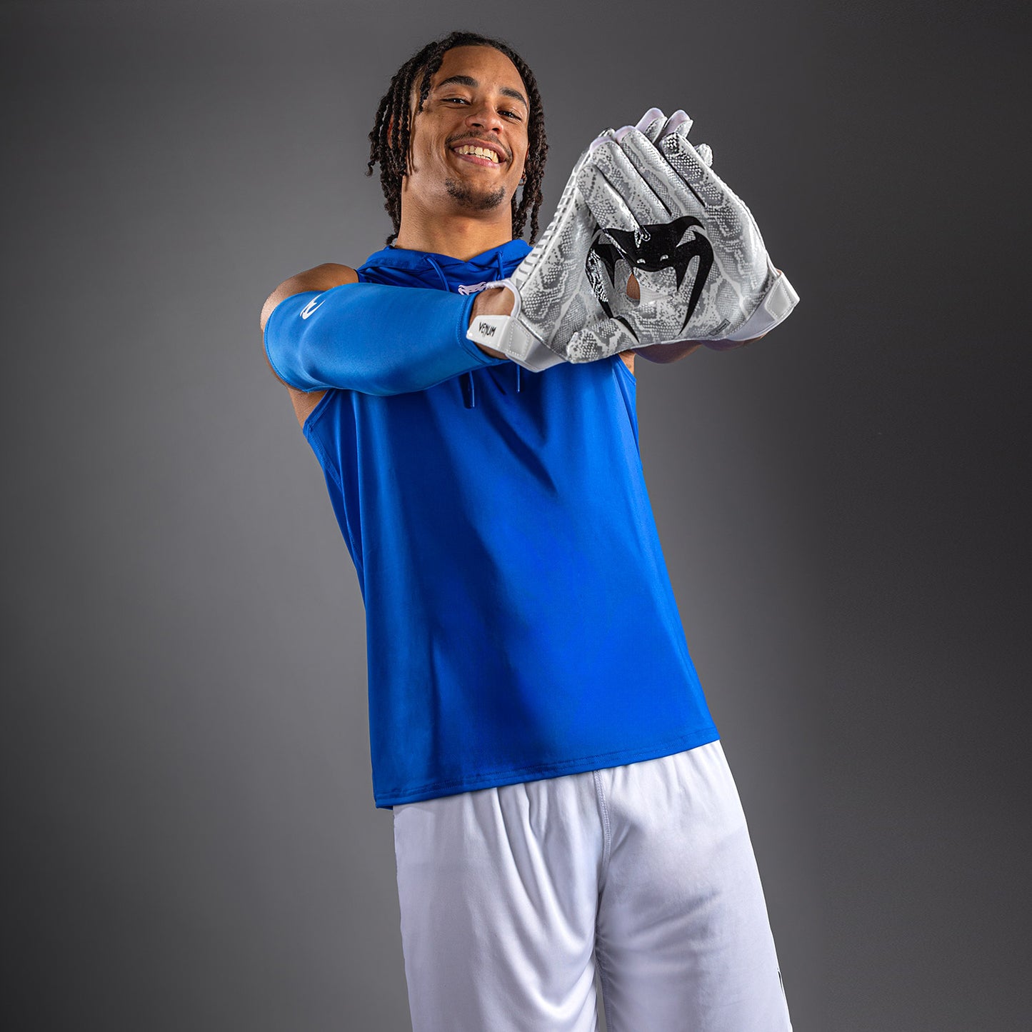 Venum Elite Sleeveless Dry-Tech Hoodie - Royal Blue