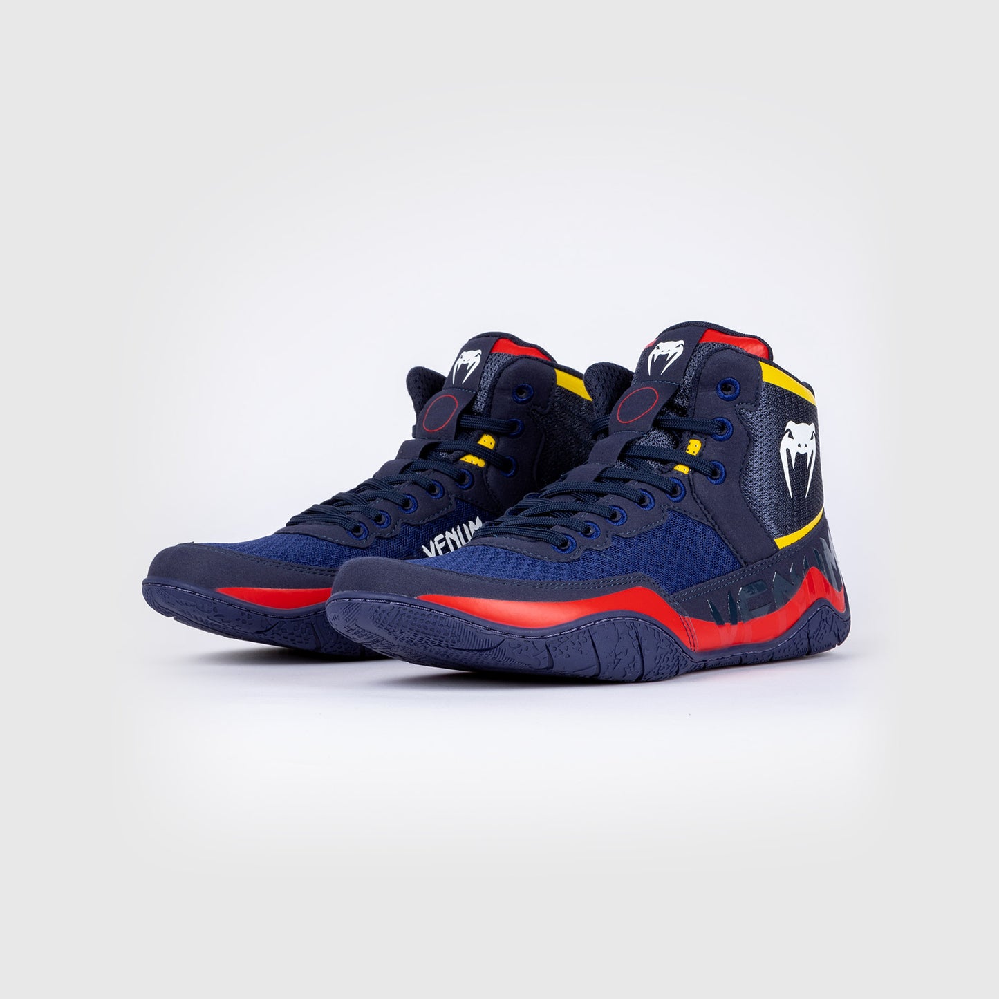 Venum Elite Wrestling Shoes - Blue/Yellow
