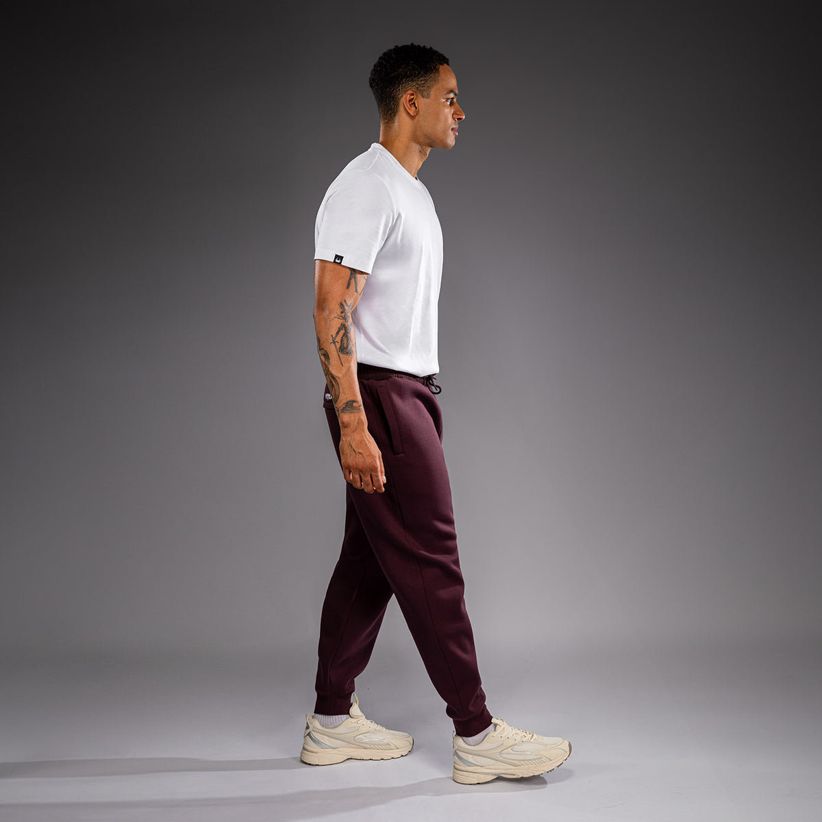 Venum Attack Fleece & Weave Joggers - Burgundy