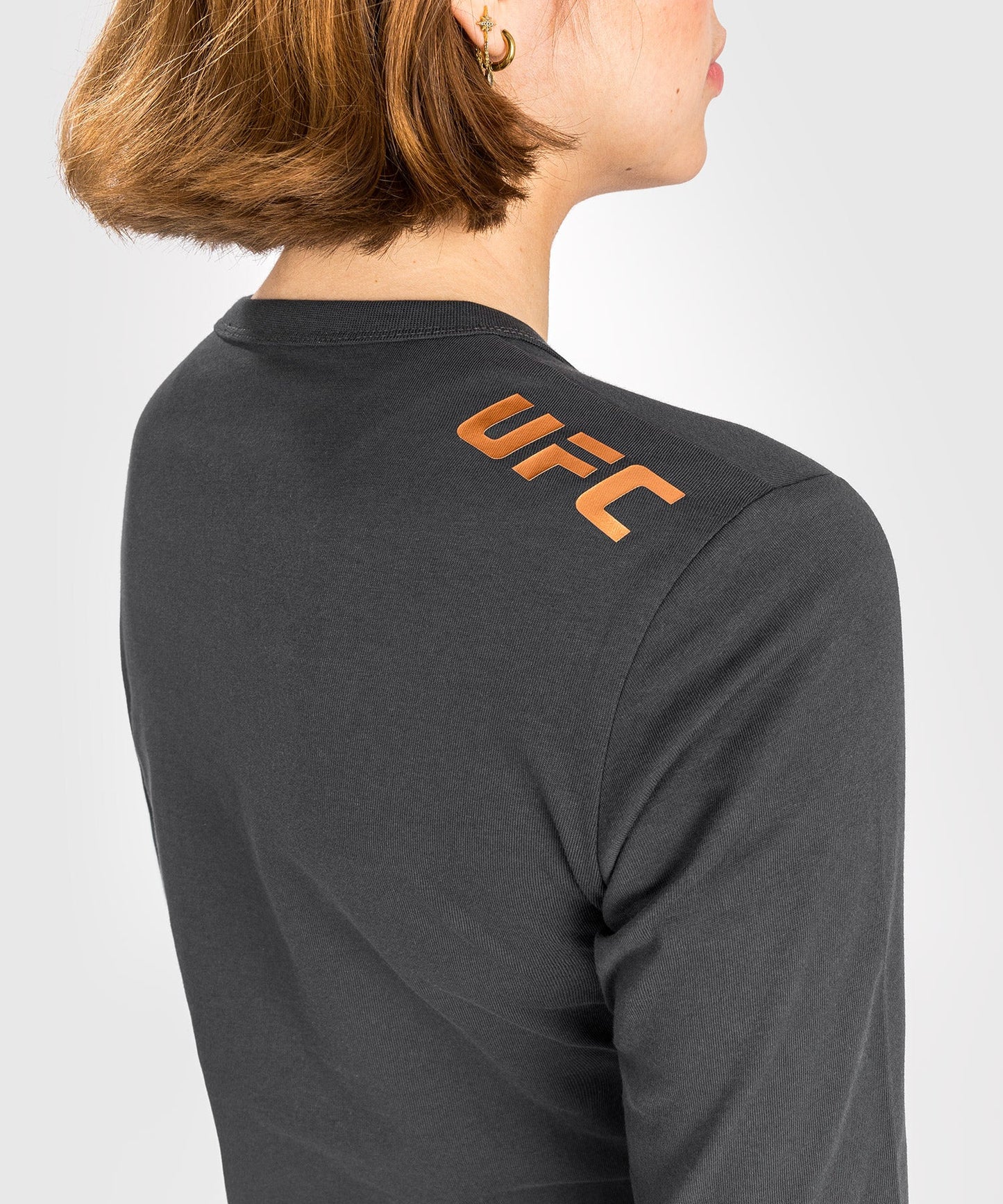 UFC Adrenaline by Venum Fight Week Women’s Long Sleeve Cotton T-Shirt - Charcoal Grey