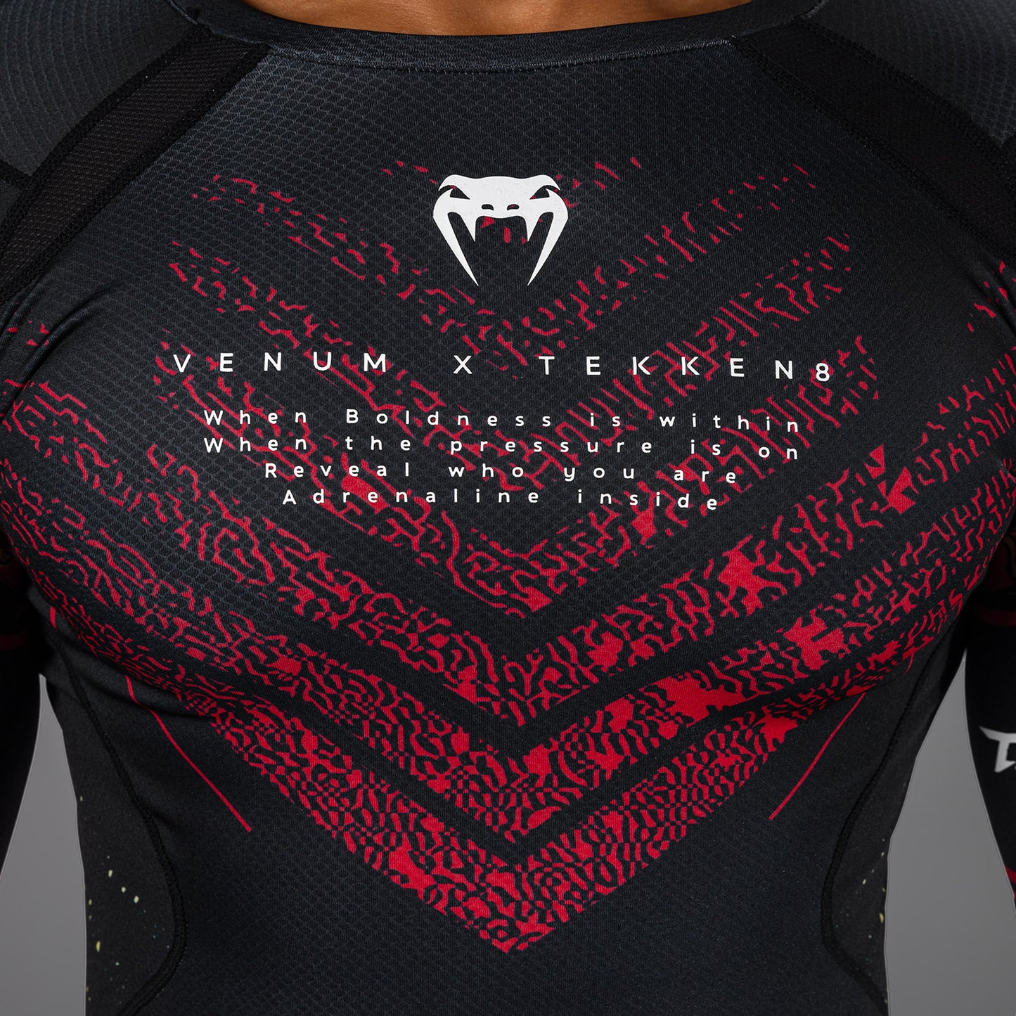 Venum x TEKKEN 8 - Marshall Law Rashguard - Black/Red/Gold