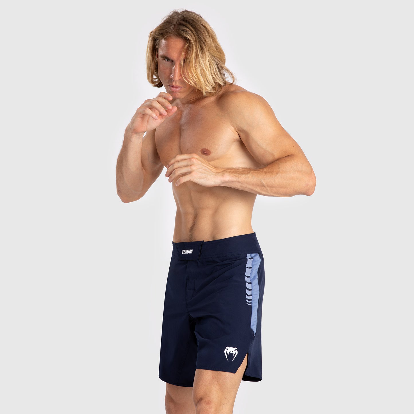 Venum Tempest Men's Fight Shorts - Navy Blue/Blue