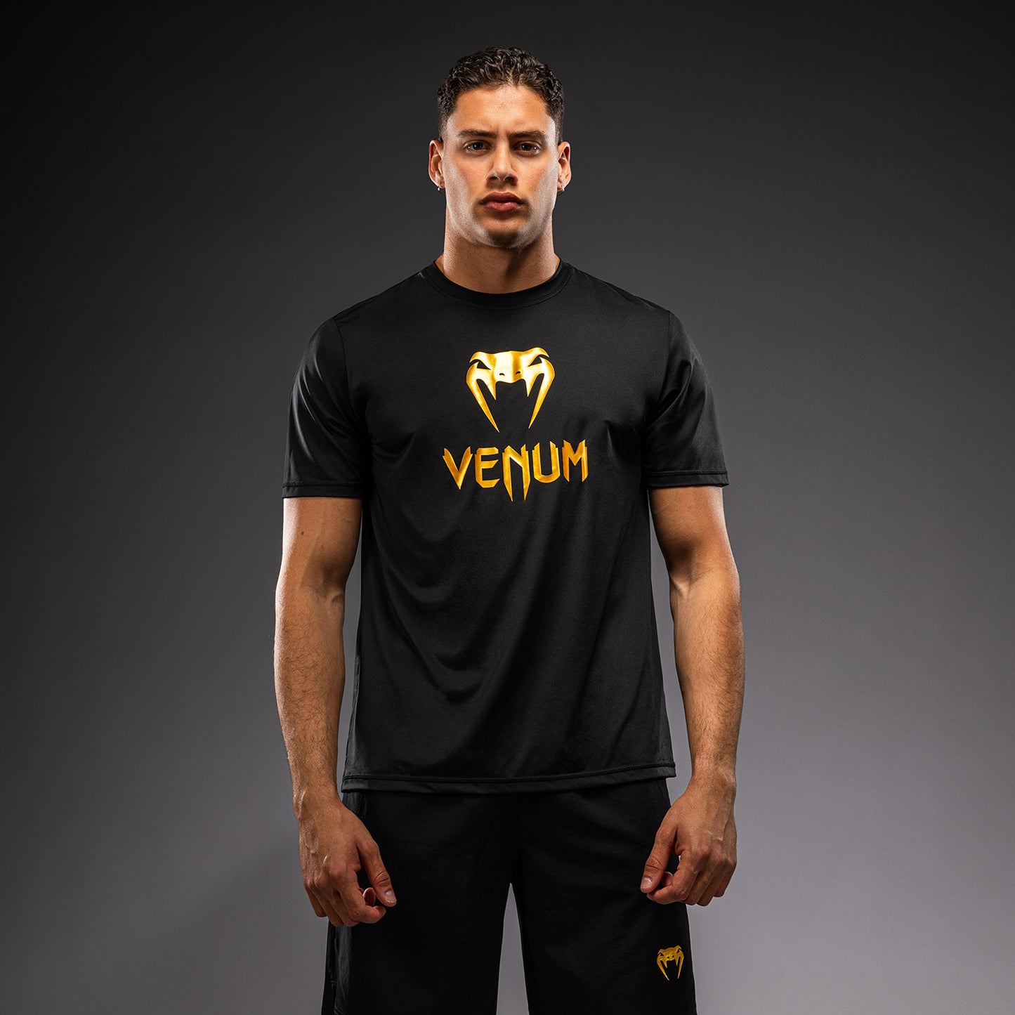 Venum Classic Dry Tech T-Shirt - Black/Gold