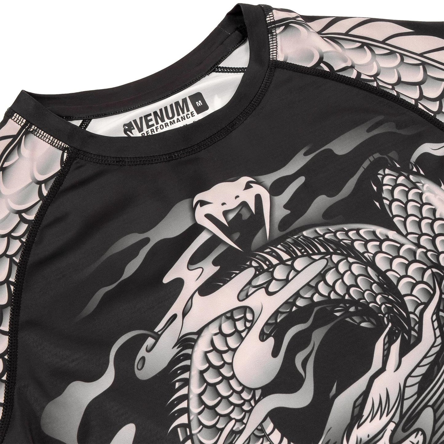 Venum Dragon's Flight Rashguard - Short Sleeves - Black/Sand
