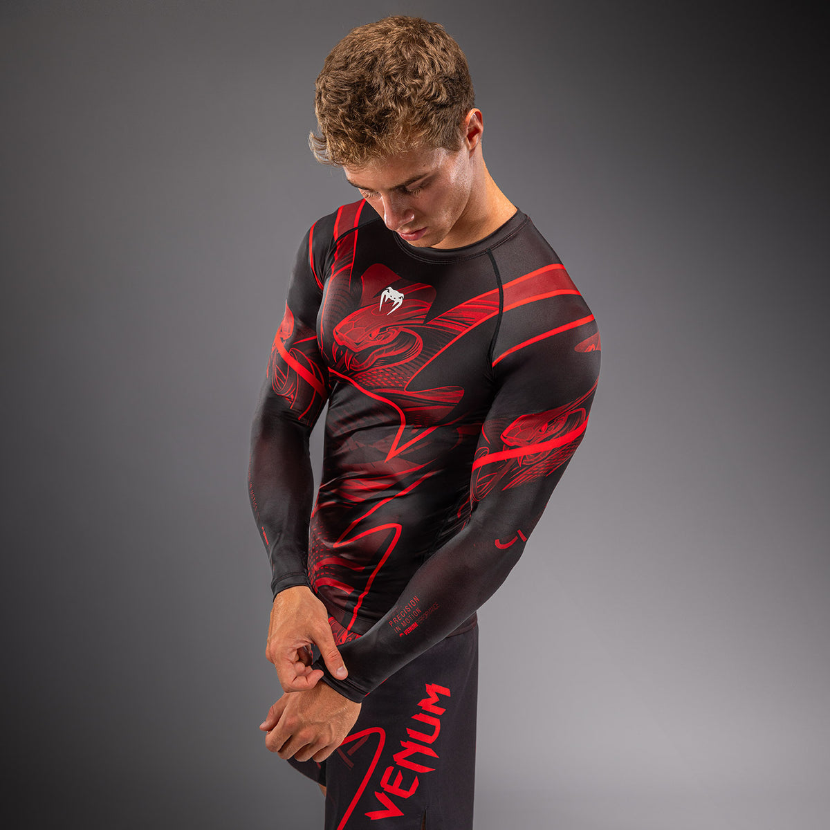 Venum Crimson Viper 2.0 Long Sleeve Rashguard - Black/Red