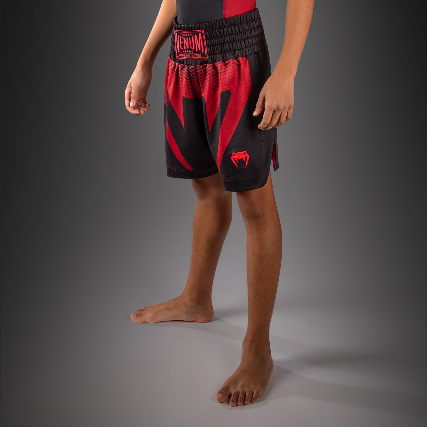 Venum Attack Kids Boxing Shorts - Black/Red
