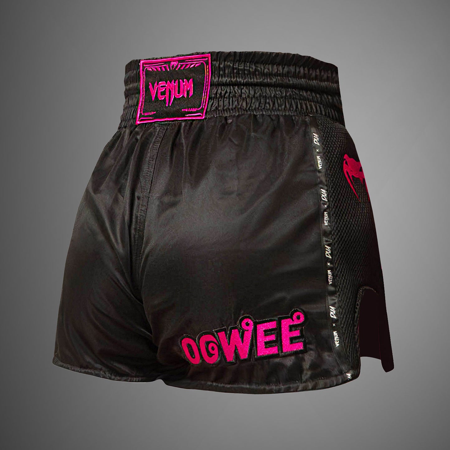 Venum x Dua Muay Thai Shorts - Black/Fuscia Pink