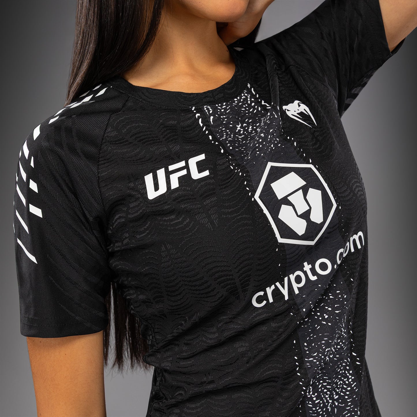 Women's UFC Zenith by Venum Black Authentic Fight Night Walkout Jersey Personalized