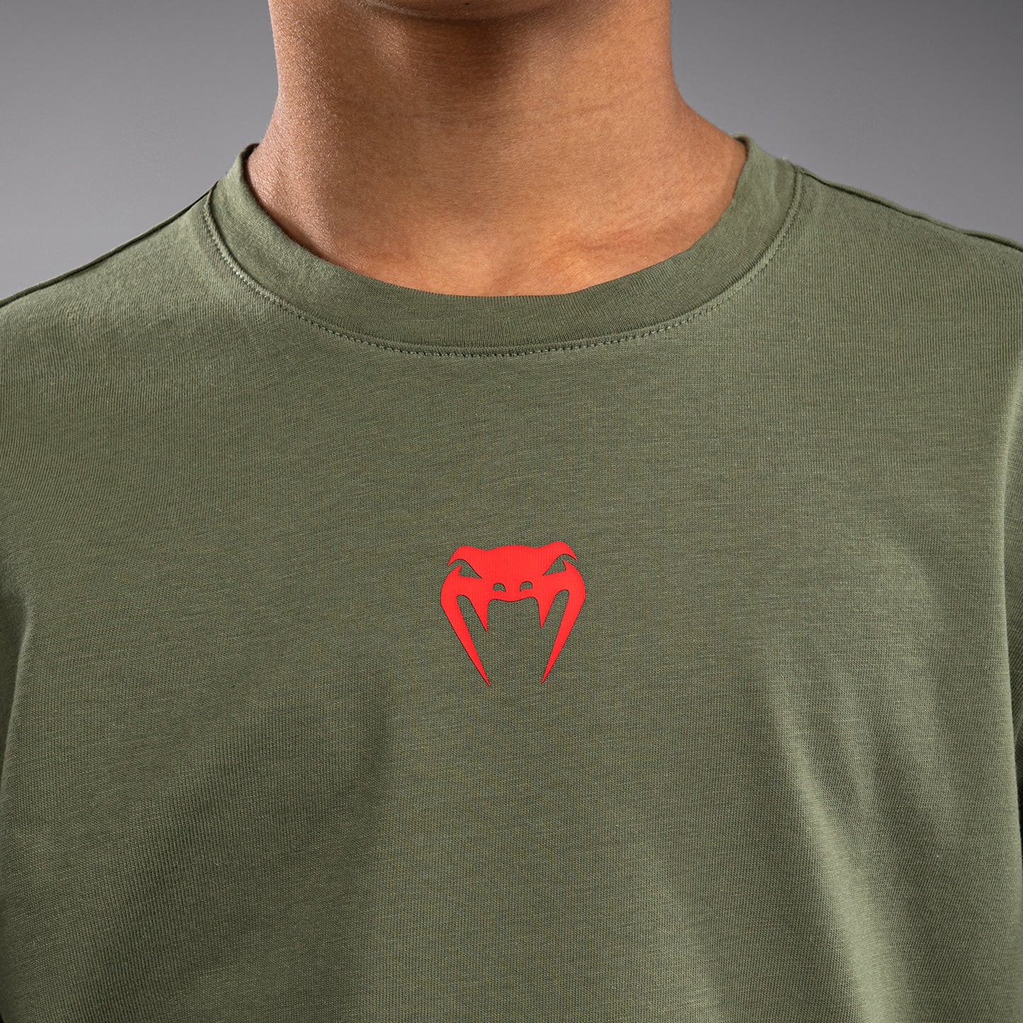 Venum Contender Kids T-shirt - Army Green/Orange