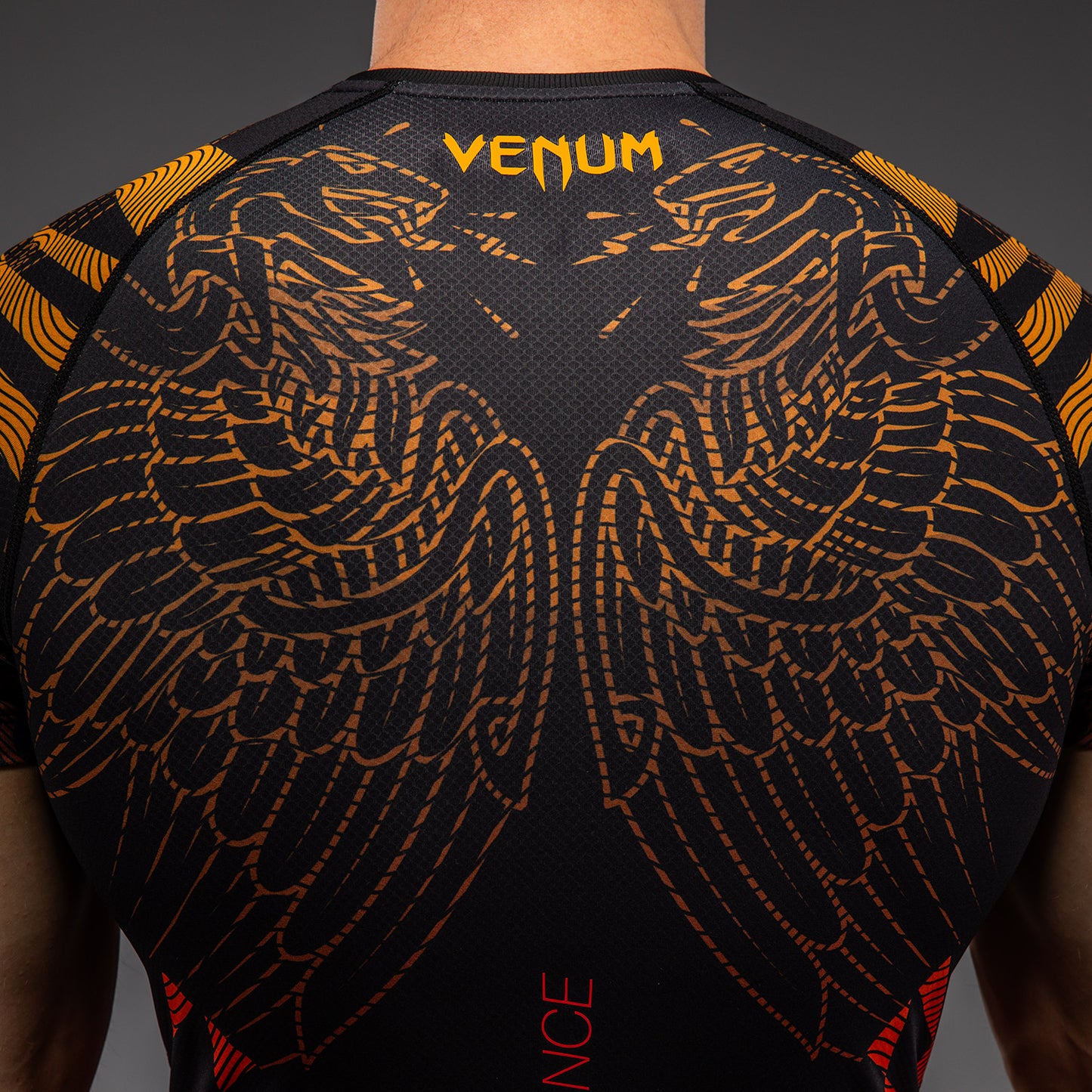 Venum Quetzal Fury Short Sleeve Rashguard - Black/Fury Red/ Tangerine