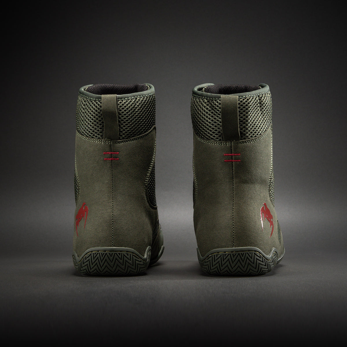 Venum Contender Boxing Shoes - Khaki/Red