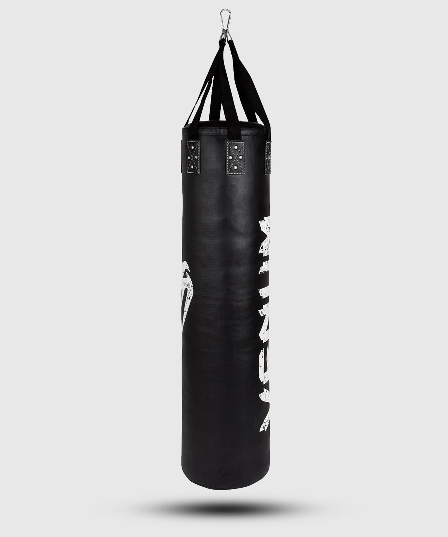 Venum Challenger Heavy bag + Ceiling Hook - Black/White - Filled - 150cm