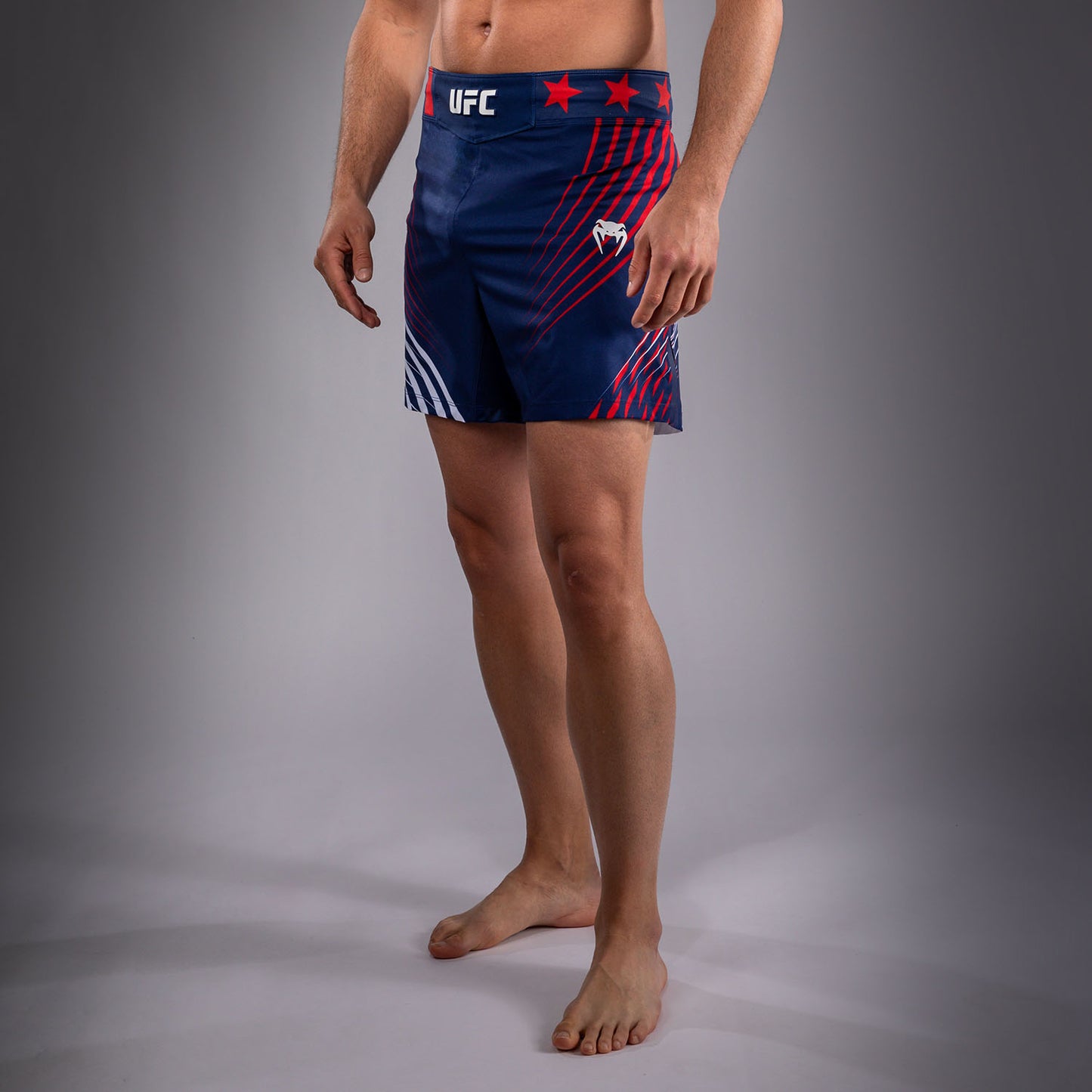 Men's Official UFC Freedom 250 by Venum Blue Authentic Fight Night Short Fit Fight Short