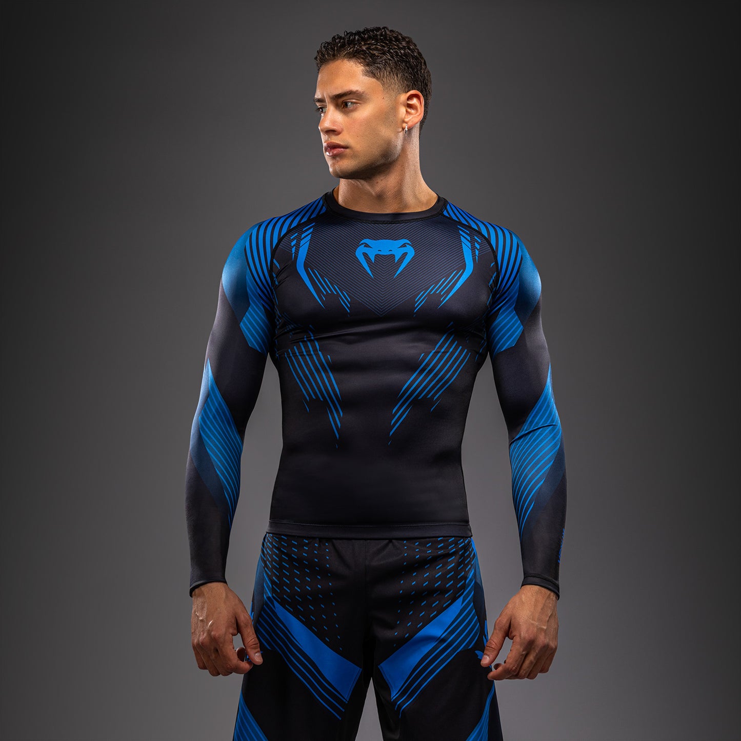 Venum No-Gi 6.0 Long Sleeve Rashguard - Black/Blue