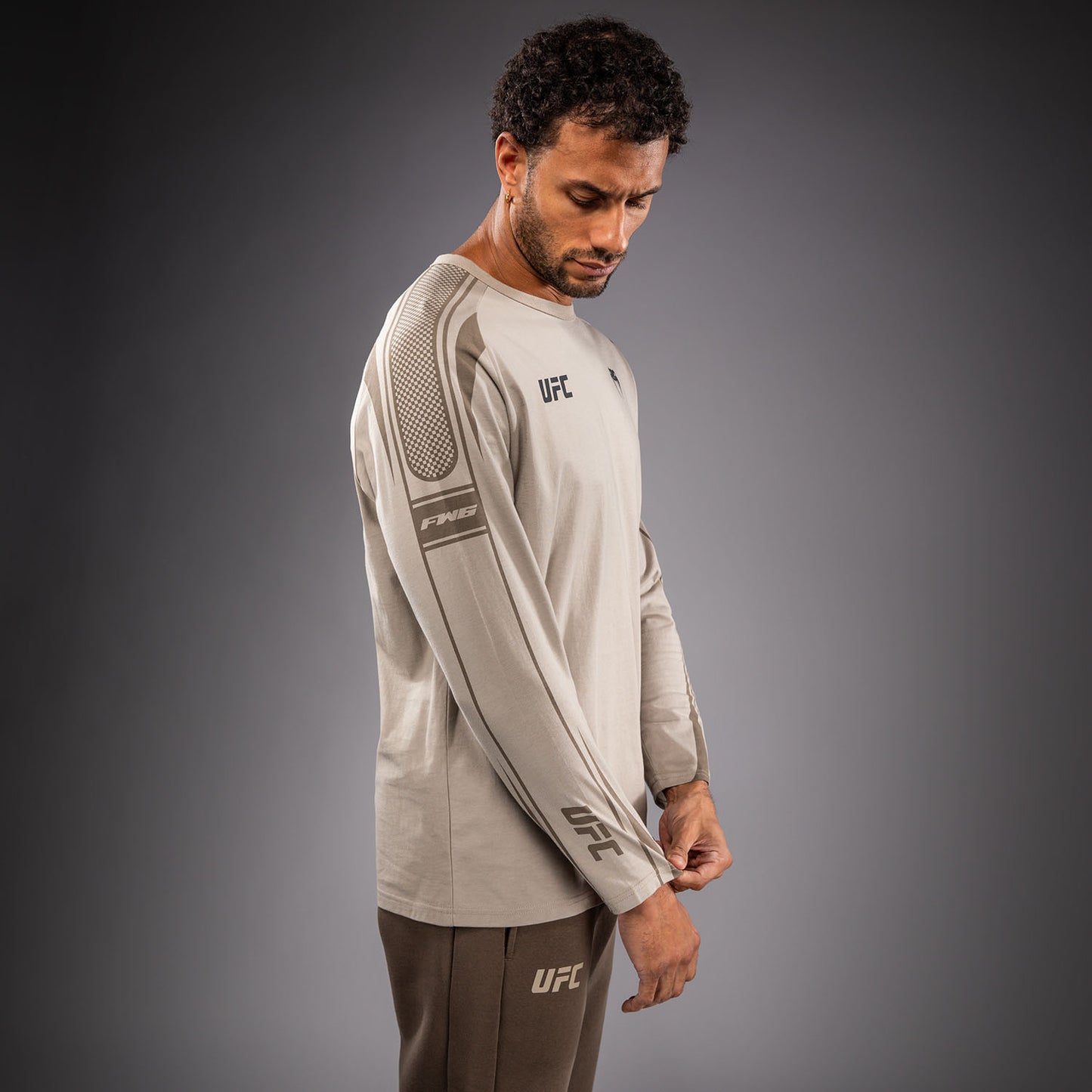 Venum UFC Unity by Venum Authentic Fight Week Men's Long Sleeve T-Shirt - Sand