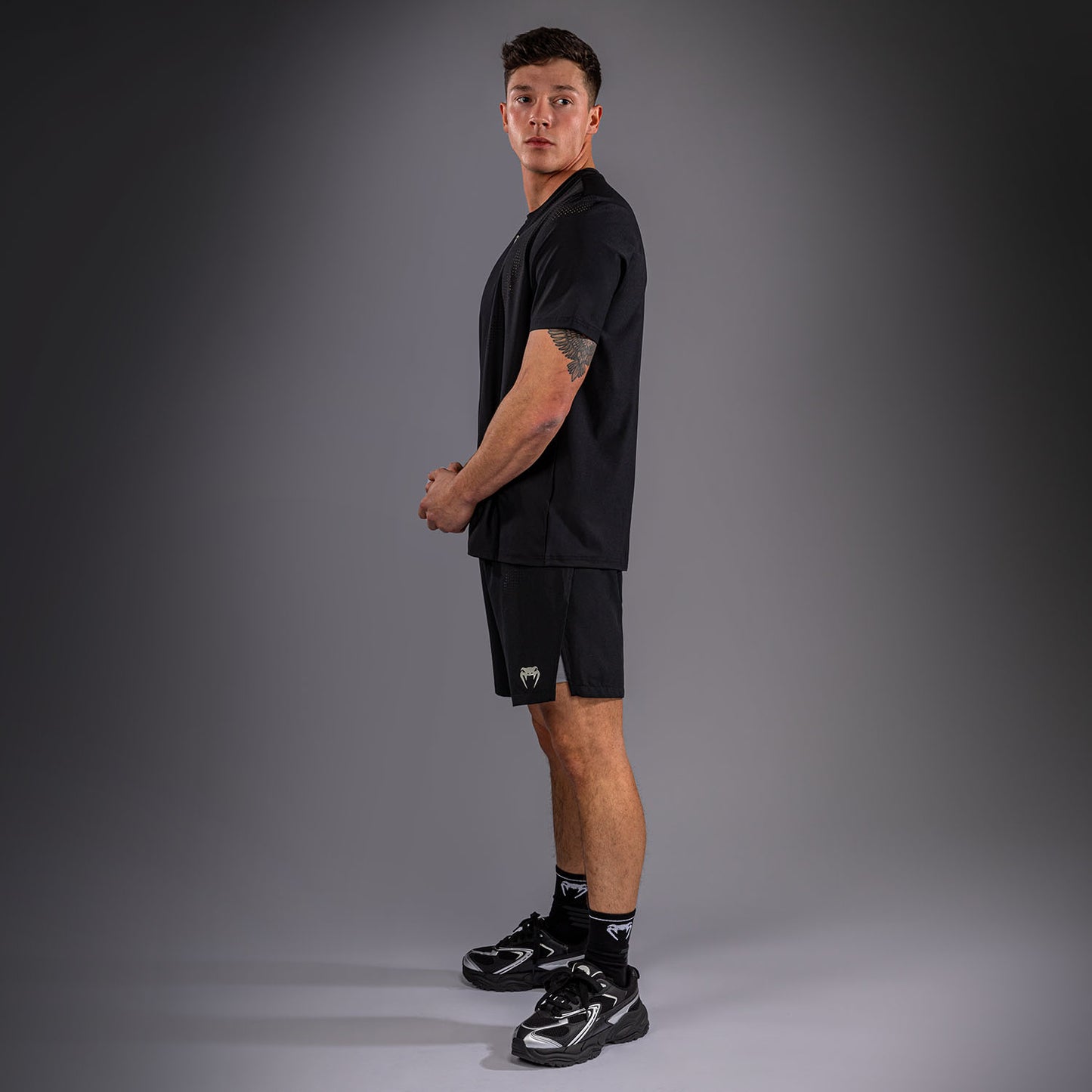 Venum Lazer Dry Tech T-Shirt - Black/Grey