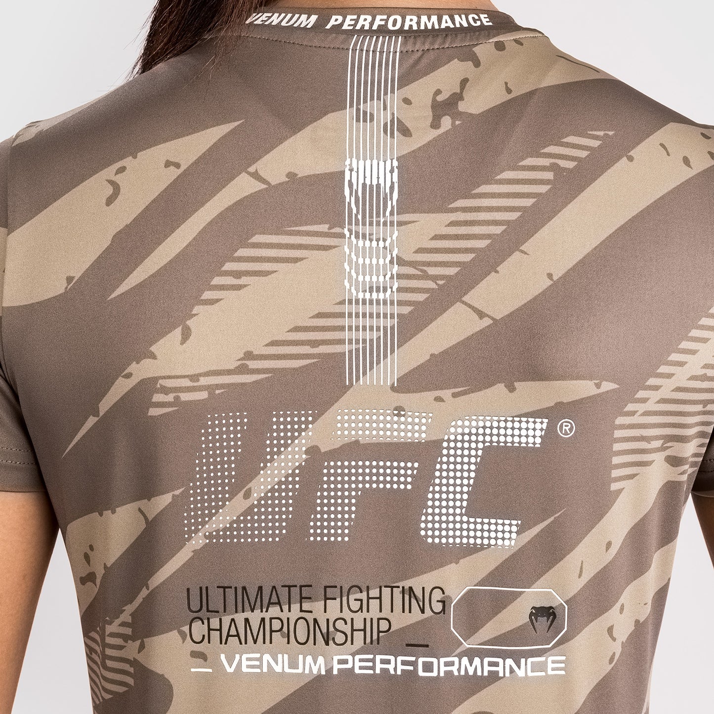 UFC Adrenaline by Venum Fight Week Women’s Dry-Tech T-shirt - Desert Camo
