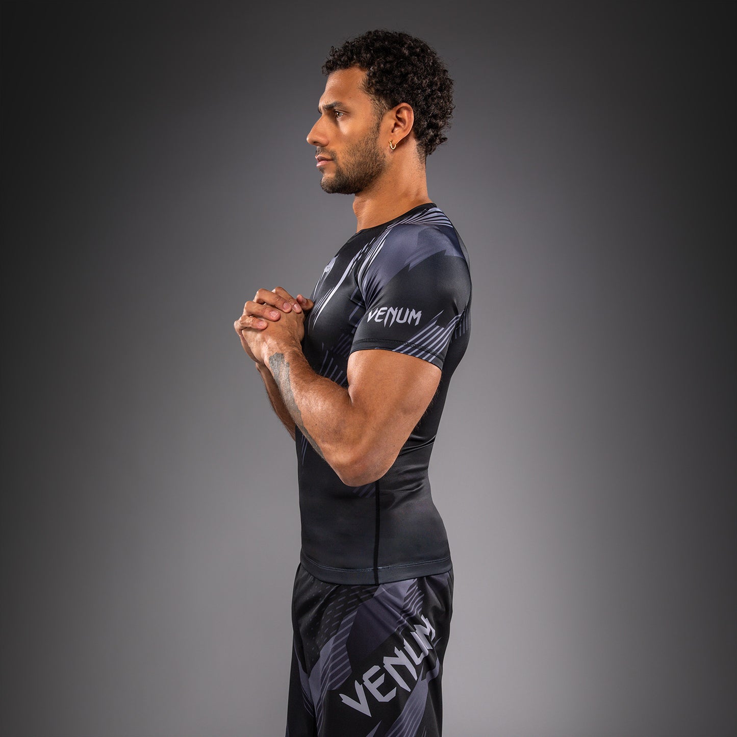 Venum No-Gi 6.0 Short Sleeve Rashguard - Black/Grey