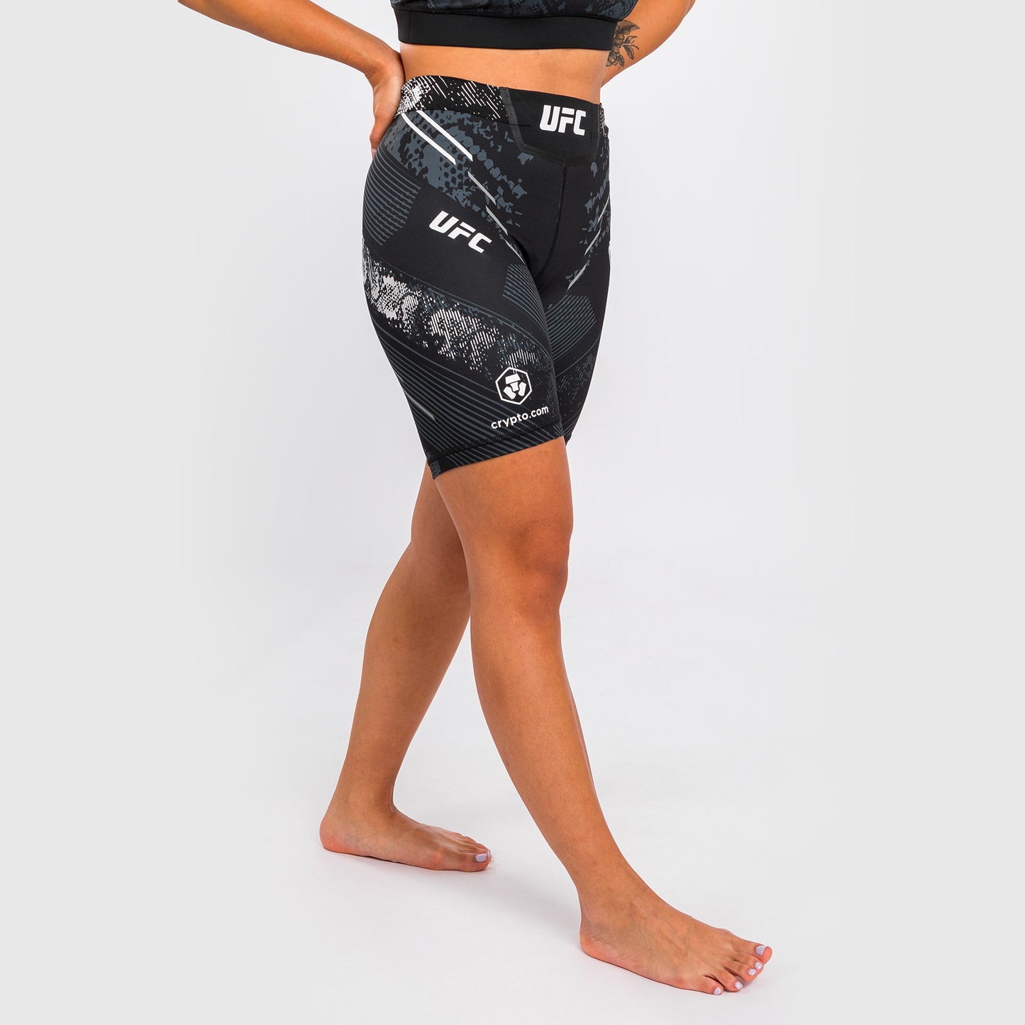 UFC Adrenaline by Venum Authentic Fight Night Women’s Vale Tudo Short - Long Fit - Black