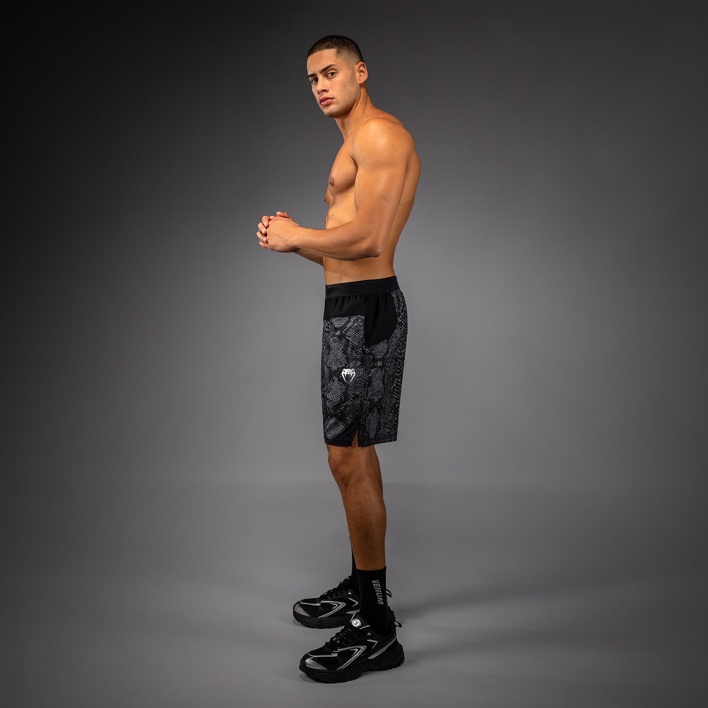 Venum G-Fit Scales Training Shorts - Black/ Charcoal Grey