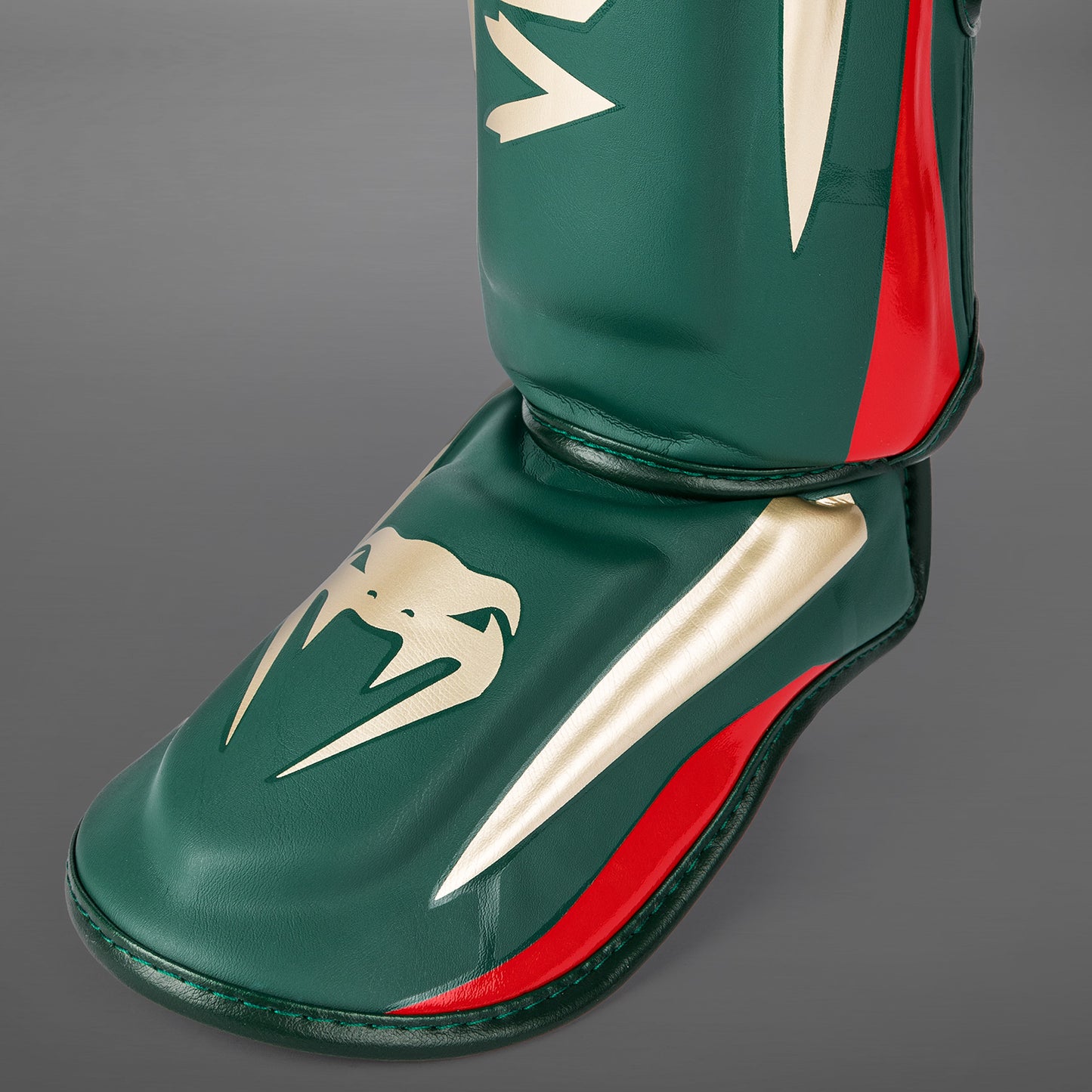 Venum Elite Shin Guards - Green - Special Edition